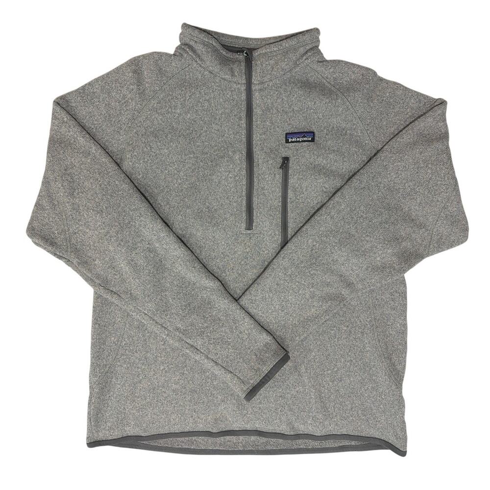 Patagonia Better Sweater Men's L Gray Quarter 1/4 Zip Fleece Pullover Outdoor